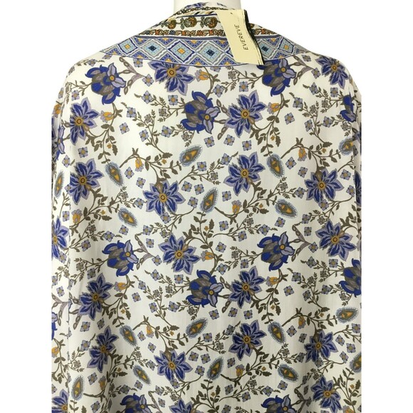 Anthropologie Feathers by Tolani Kimono Top OS Floral BOHO Dainty Girly Festival - Picture 9 of 16